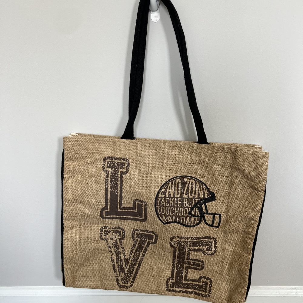 LOVE - Football Tote Bag